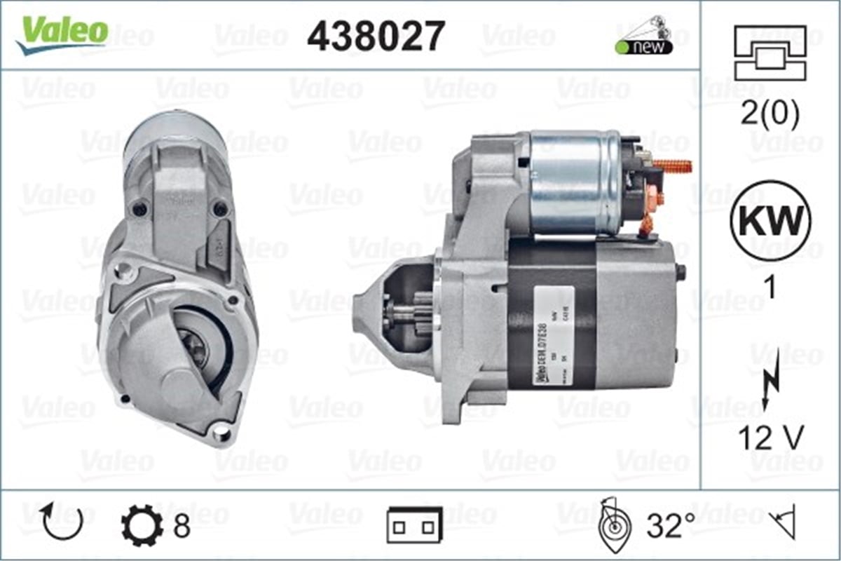 MERCEDESMARŞ MOTORU MERCEDES CLASSE A VALEO 438027VALEOVALEO 438027