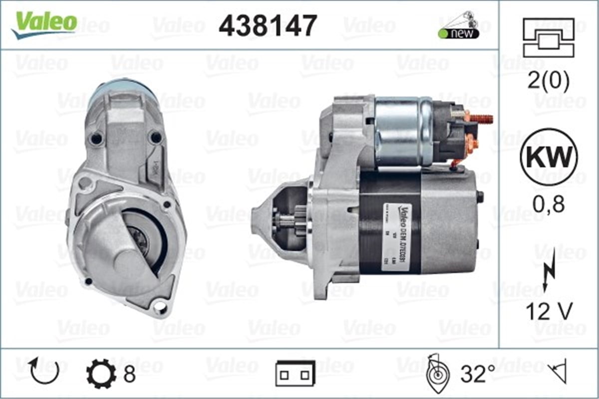 MERCEDESMARŞ MOTORU MERCEDES CLASSE A VALEO 438147VALEOVALEO 438147