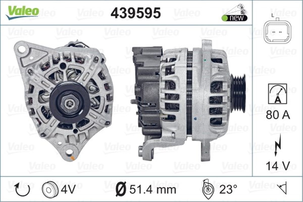 MICRAALTERNATÖR NISSAN MICRA K12 NOTE VALEO 439595VALEOVALEO 439595