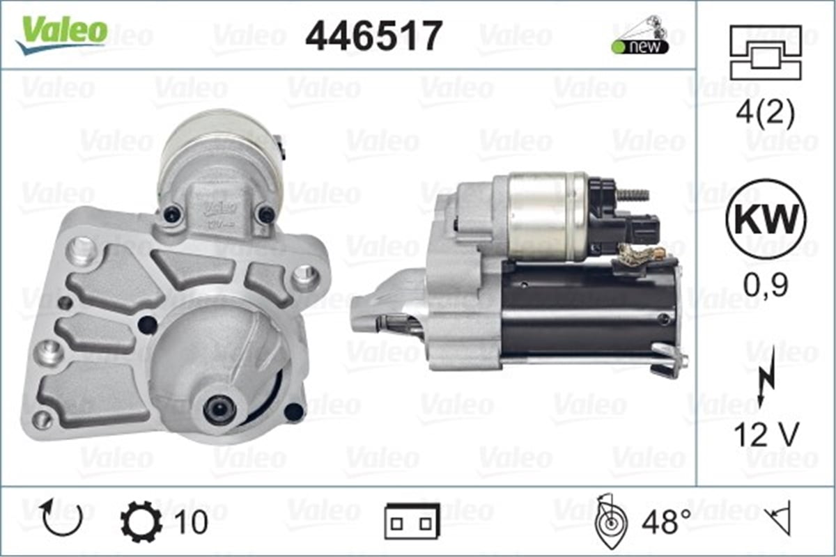 MINIMARŞ MOTORU MINI COOPER CLUBMAN 1.6 08-14 VALEO 446517VALEOVALEO 446517