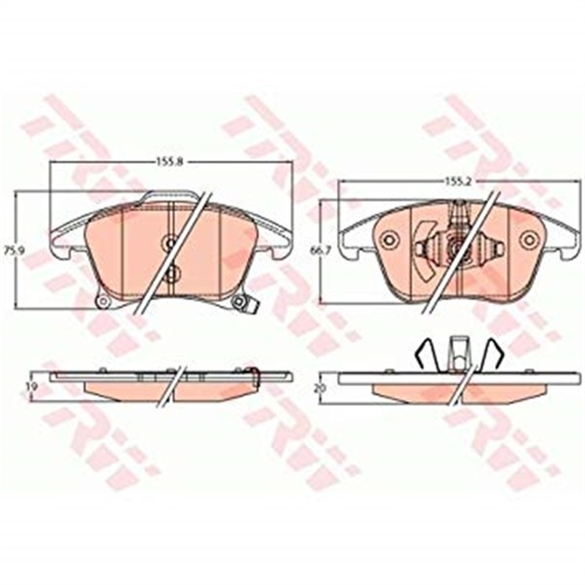 MONDEOÖN FREN BALATASI FORD GALAXY 15 MONDEO 15 S-MAX 15 TRW GDB2092TRWTRW GDB2092