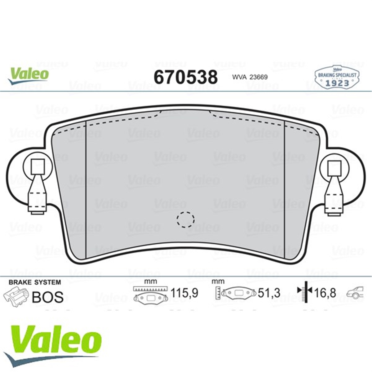 MOVANOARKA BALATA MASTER MOVANO II III 01 NS INTERSTAR 02 VALEO 670538VALEOVALEO 670538