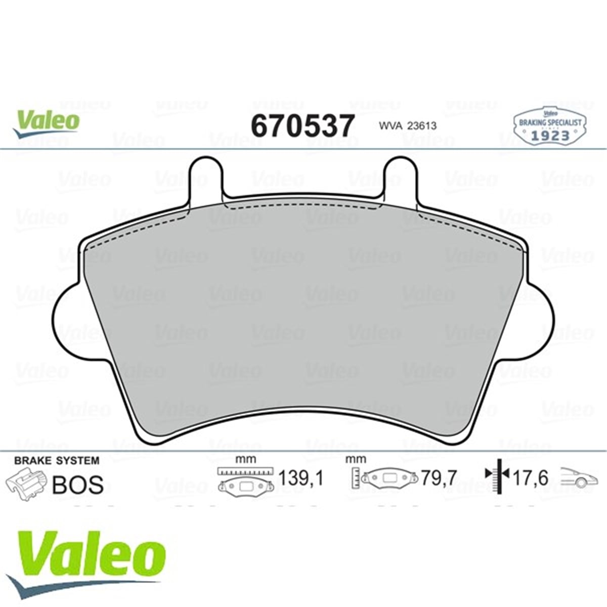 MOVANOÖN BALATA MASTER MOVANO II III 01 NISSAN INTERSTAR 02 402993 VALEO 670537VALEOVALEO 670537