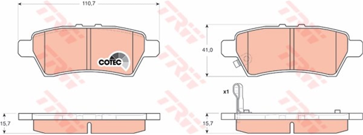 NAVARAARKA BALATA NISSAN NAVARA 2.5DCI 3.5 05 10 PATHFINDER 2.5DCI 4.0 05 10 TRW GDB3405TRWTRW GDB3405