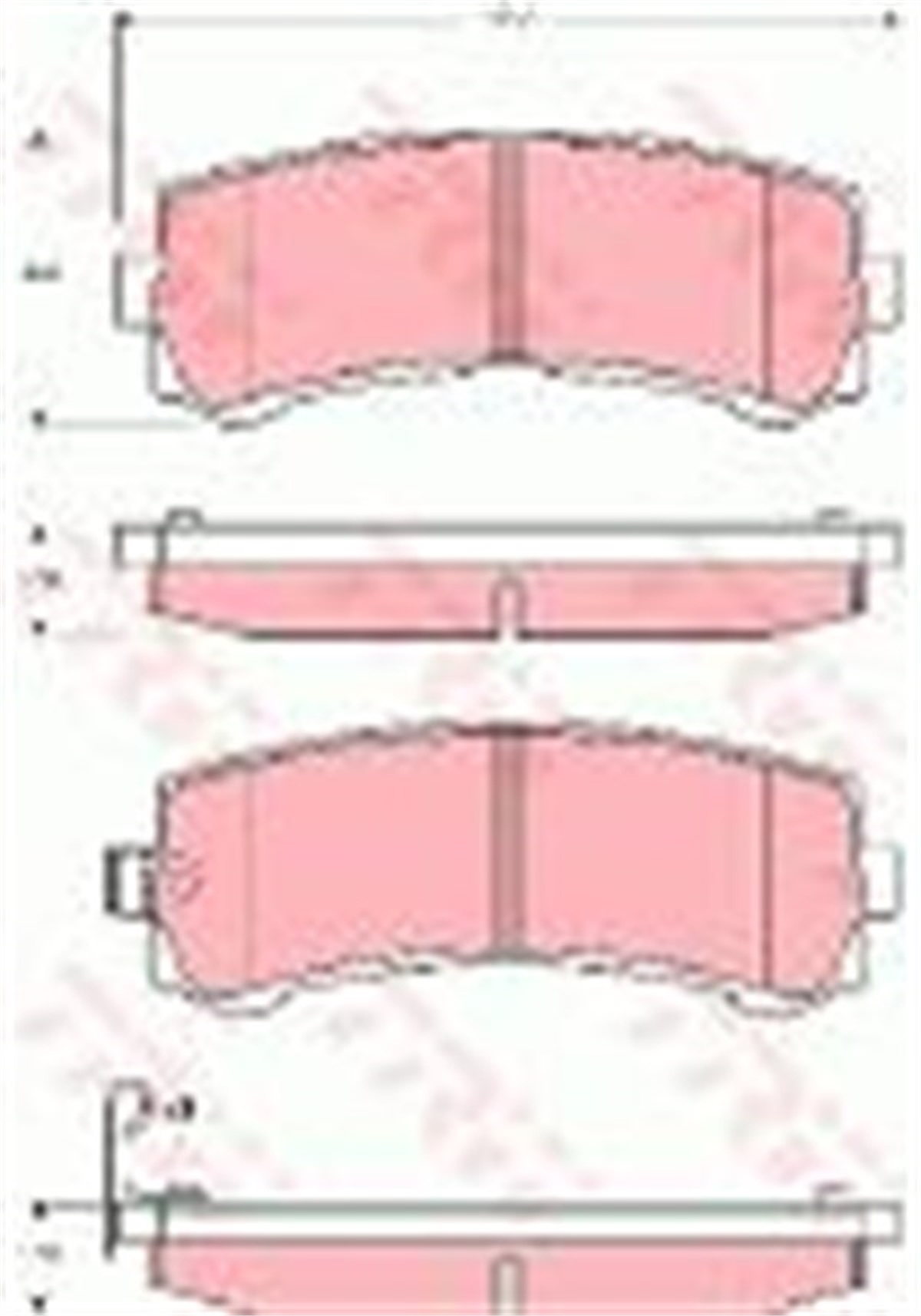 NISSANARKA BALATA NISSAN PATROL GR II 00 TRW GDB3362TRWTRW GDB3362