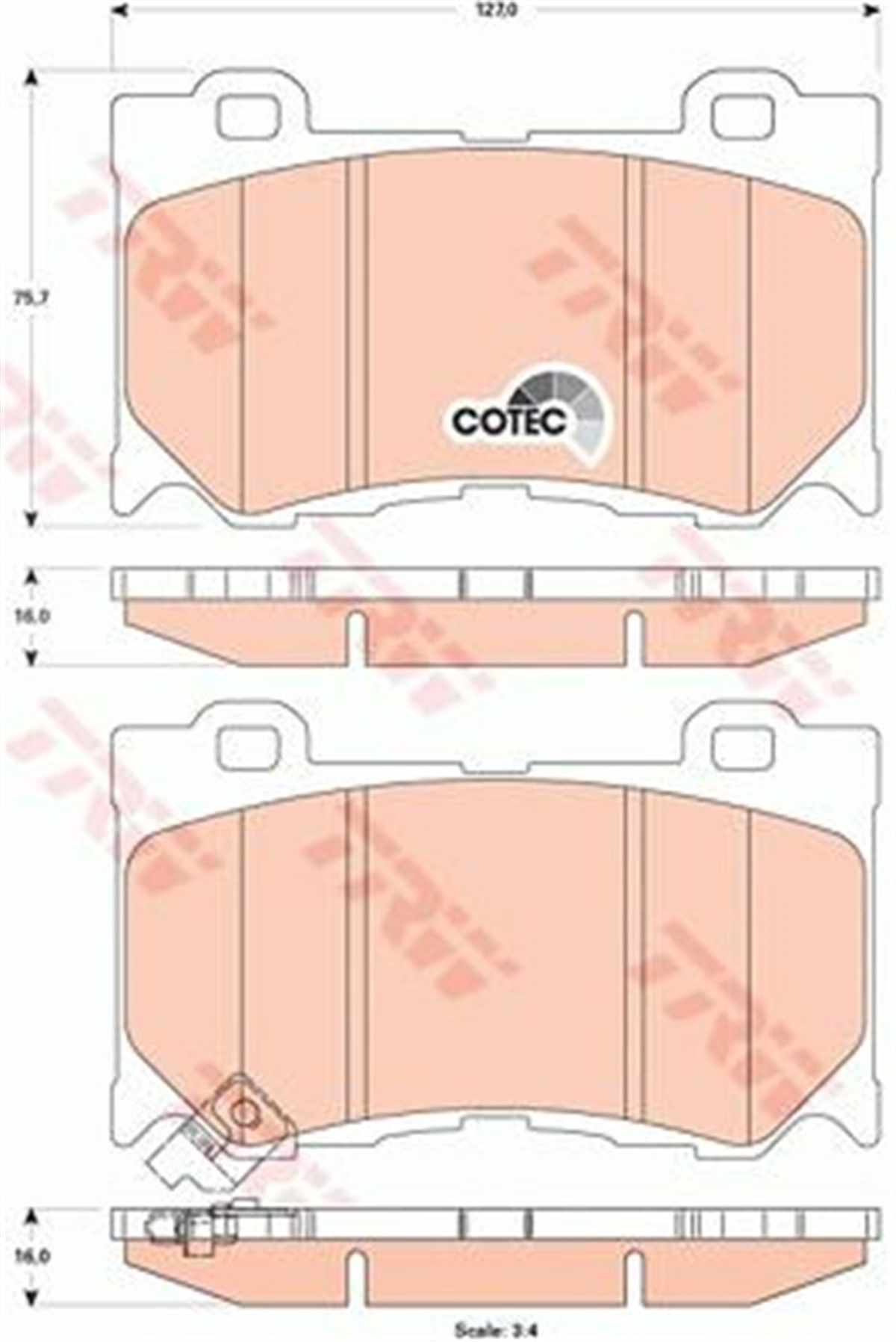 NISSANÖN BALATA INFINITI FX50-G50 08 NISSAN 370 Z 3.7 09 TRW GDB3505TRWTRW GDB3505