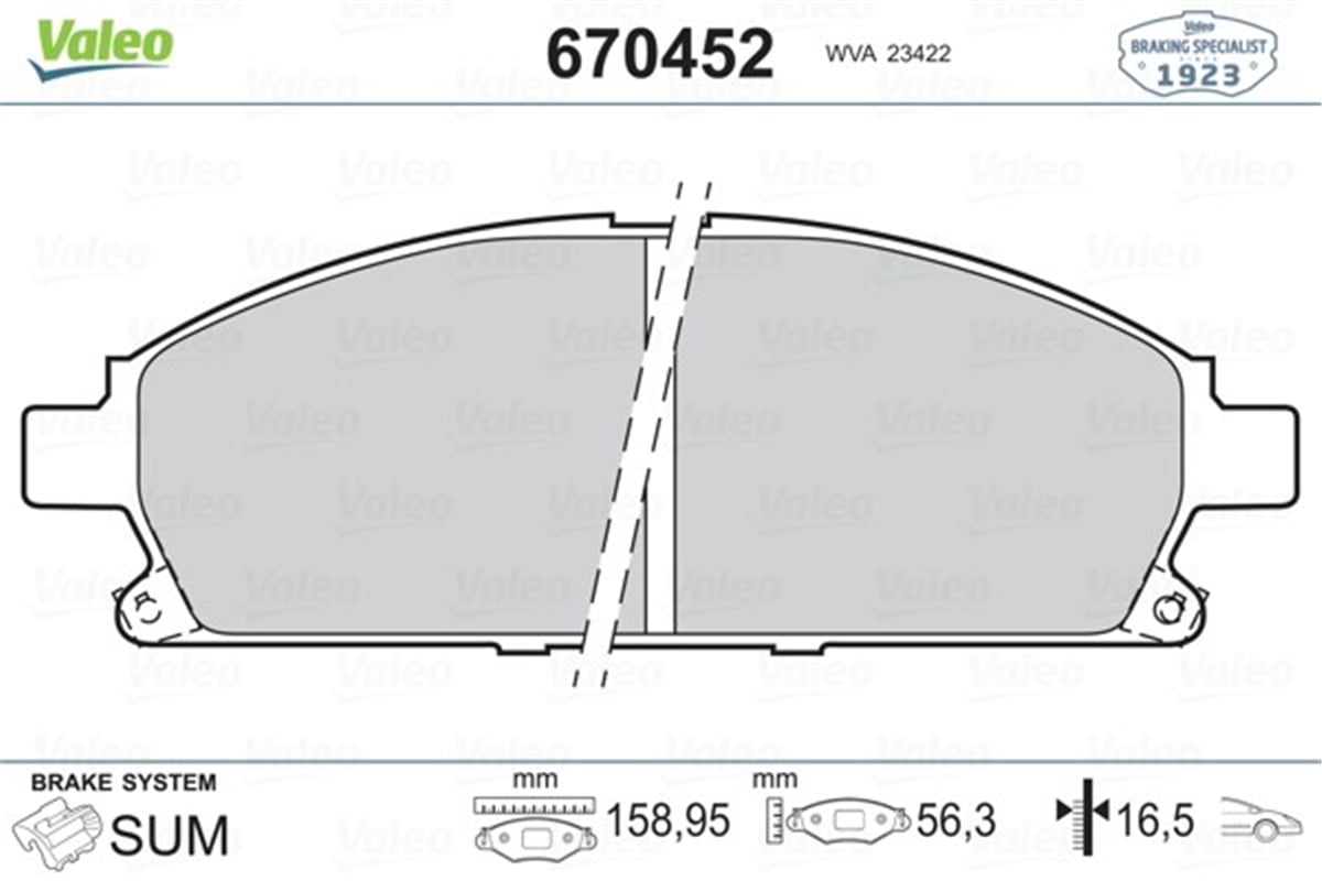 NISSANÖN BALATA NISSAN PATHFINDER 2.7TD 3.3 V6 4WD 97-04 -XTRAIL 2.0-2.2-2.5 4X4 01 GDB3167 VALEO 670452VALEOVALEO 670452