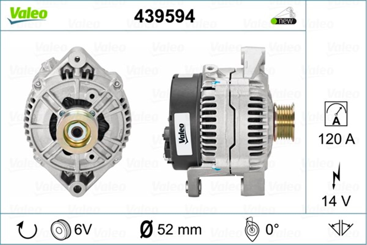 OPELALTERNATÖR OPEL VALEO 439594VALEOVALEO 439594