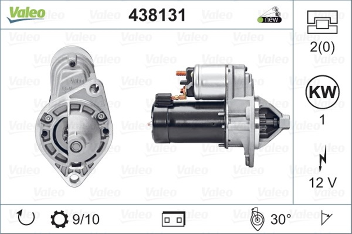 OPELMARŞ MOTORU OPEL VALEO 438131VALEOVALEO 438131
