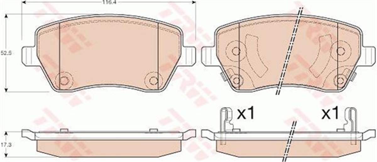 OPELÖN BALATA NISSAN MICRA 10 1.2 SWIFT 05 1.3-1.5-1.6 OPEL AGILA 08 1.0-1.2-1.3 CDTI TRW GDB3546TRWTRW GDB3546