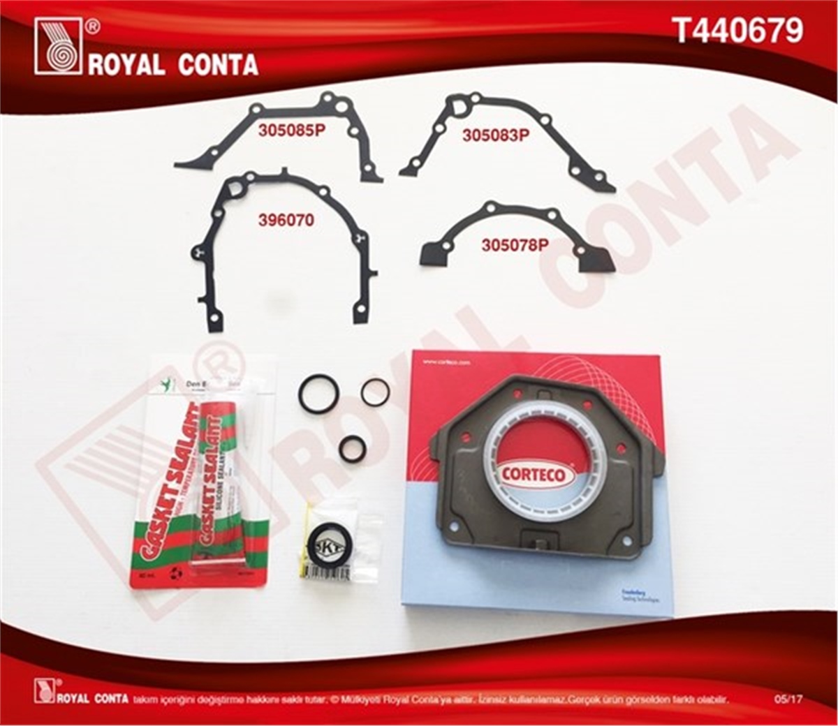 PALIOALT TAKIM CONTA CORTECO SKT KEÇELİ GRANDE PUNTO-PALIO-LINEA 1.4 16V 199A6.000 ROYAL T440679ROYALROYAL T440679