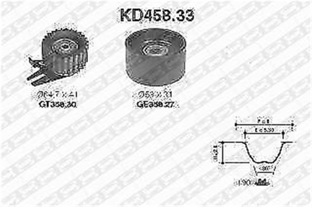 PALIOEKSANTRİK GERGİ KİTİ 190X240 DOBLO-BRAVO-BRAVA-MARE-PALIO 1.9D-1.9JTD-ASTRA H-VECTRA C SNR KD45833SNRSNR KD45833