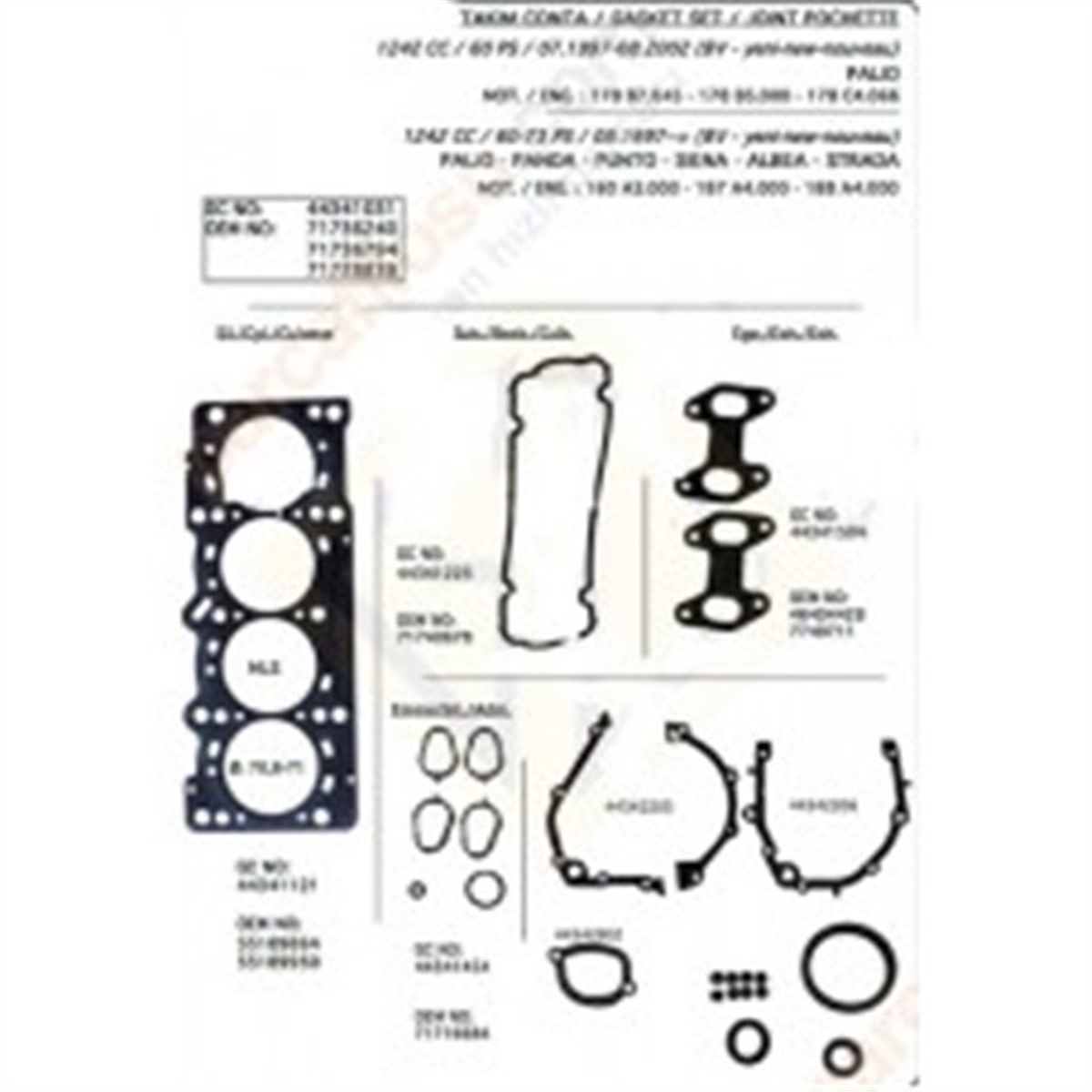 PALIOMOTOR TK CONTASI KEÇESİZ PALIO 1.2-UNO 60 OTOCONTA 40340001OTOCONTAOTOCONTA 40340001