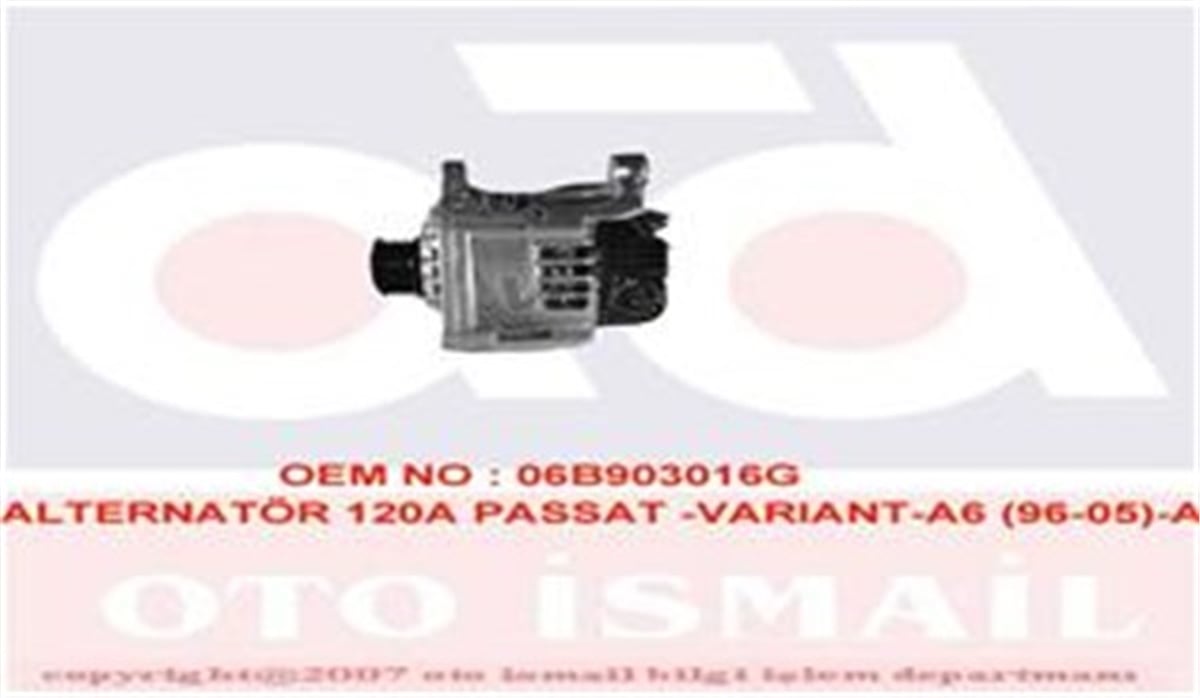 PASSATALTERNATÖR 120A PASSAT -VARIANT-A6 96-05 -A4 95-00 1.6-1.8-1.8T-1.8T 20V-2.0 VALEO 439263VALEOVALEO 439263