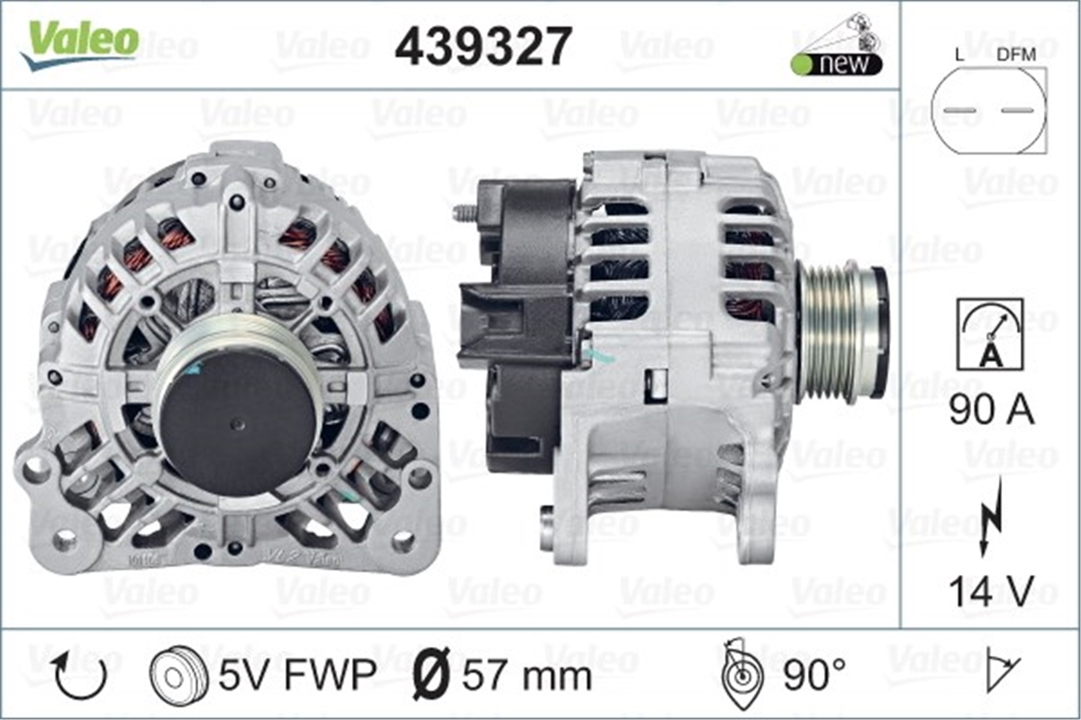 PASSATALTERNATÖR VAG PASSAT A4 VALEO 439327VALEOVALEO 439327
