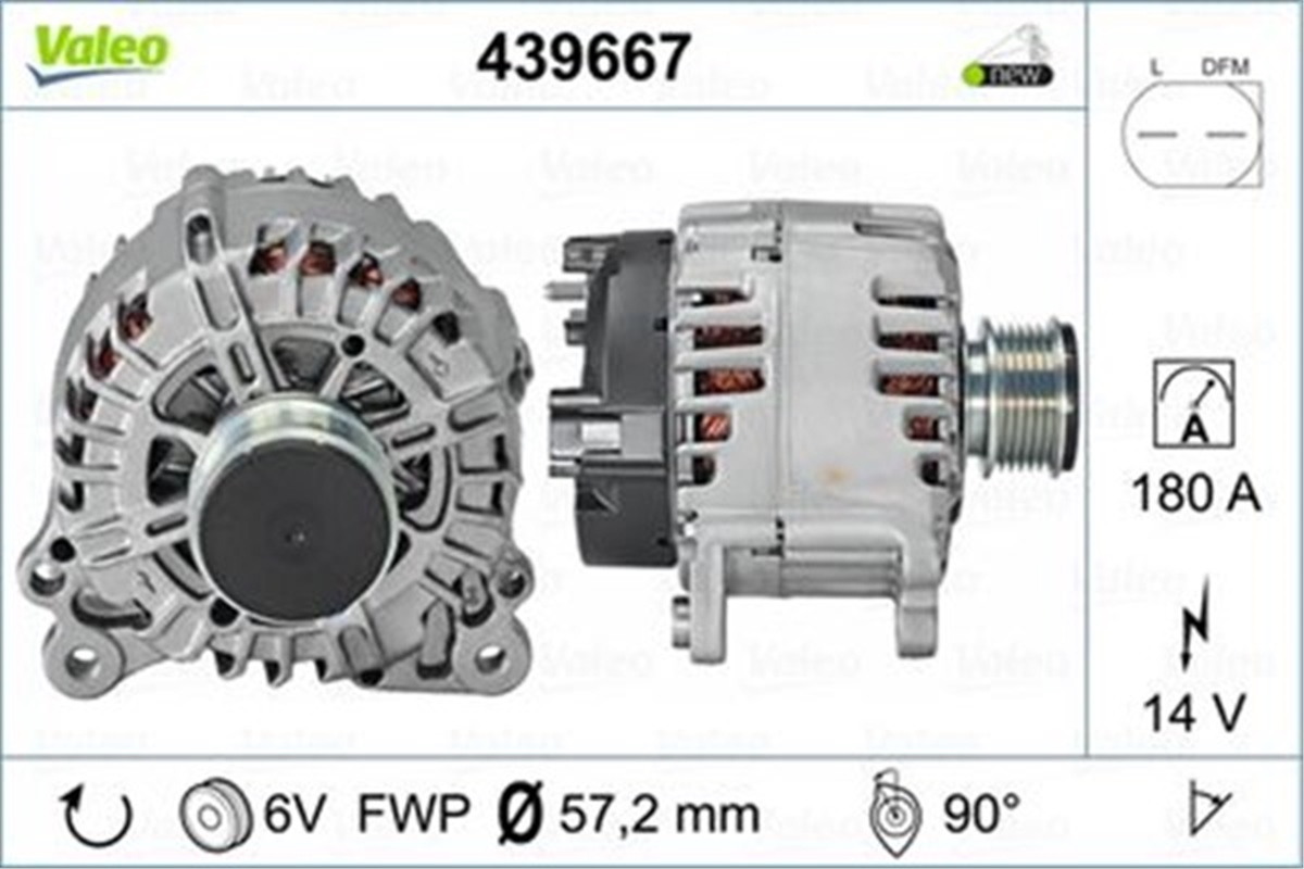 PASSATALTERNATÖR VOLKSWAGEN PASSAT 2 0 TDI VALEO 439667VALEOVALEO 439667