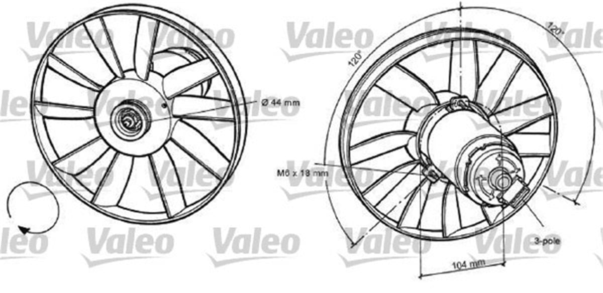 PASSATFAN MOTORU SEAT TOLEDO I - VOLKSWAGEN PASSAT VALEO 696039VALEOVALEO 696039