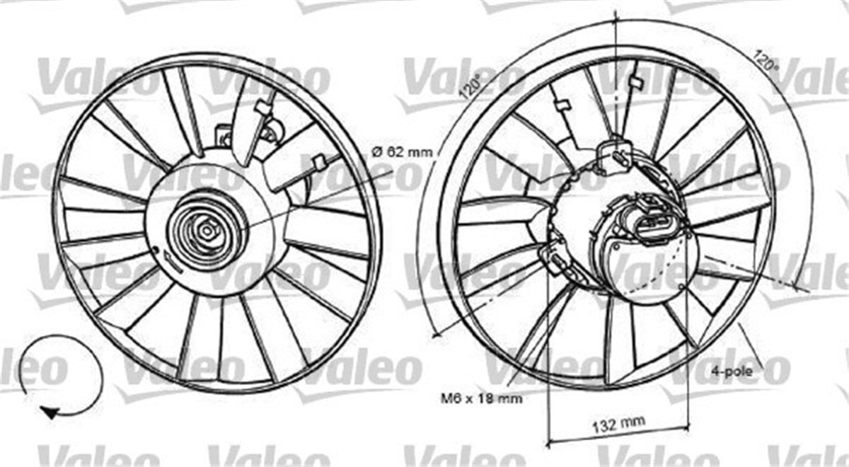 PASSATFAN MOTORU VW PASSAT 93 97 VALEO 696057VALEOVALEO 696057