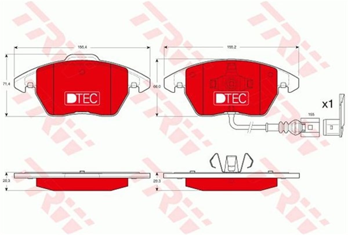 PASSATFREN BALATASI ÖN FDB1641 3C0698151B VW GOLF5-GOLF6-JETTA-CADDY-PASSAT-LEON 04- BM TRW TRW GDB1550TRWTRW GDB1550