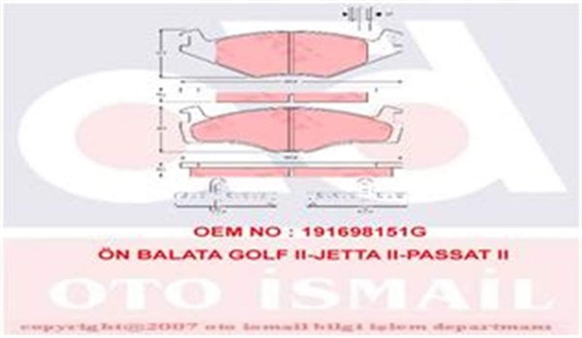 PASSATÖN BALATA GOLF II 76-91 JETTA II 78-91 PASSAT II 81-88 CORDOBA IBIZA 93-96 TRW GDB459TRWTRW GDB459
