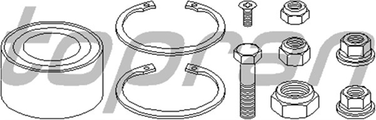 PASSATÖN TEKER RULMANI CADDY II-CORRADO-GOLF II-III-JETTA II-PASSAT III-IV-POLO V-VI GB12320S01 TOPRAN 103510755TOPRANTOPRAN 103510755