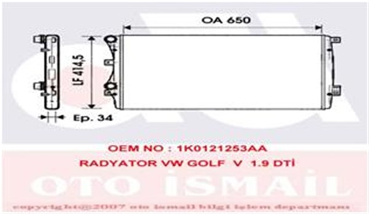PASSATSU RADYATORÜ 8MK 376 726-701 (650X416 MM) 1K0121253BB VW GOLF5-GOLF6-JETTA-CADDY-PASSAT-A3-LEON 04-13 CAXA-BMY-BJB-BXE-BKC 1,4 TSİ-1,9 TDİ VALEO VAL 732872VALEOVALEO 732872