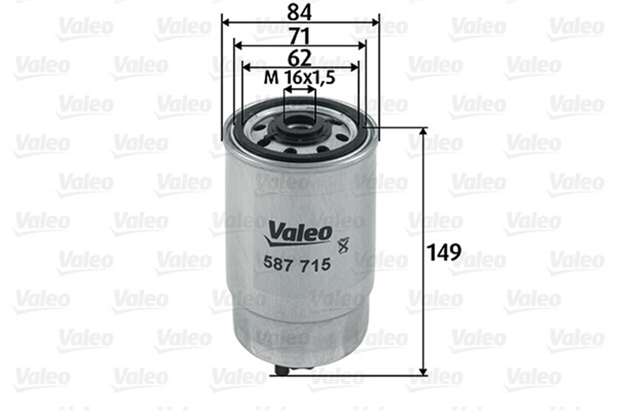 PASSATYAKIT FİLTRESİ MAZOT VOLKSWAGEN PASSAT 1.9 TDI VALEO 587715VALEOVALEO 587715