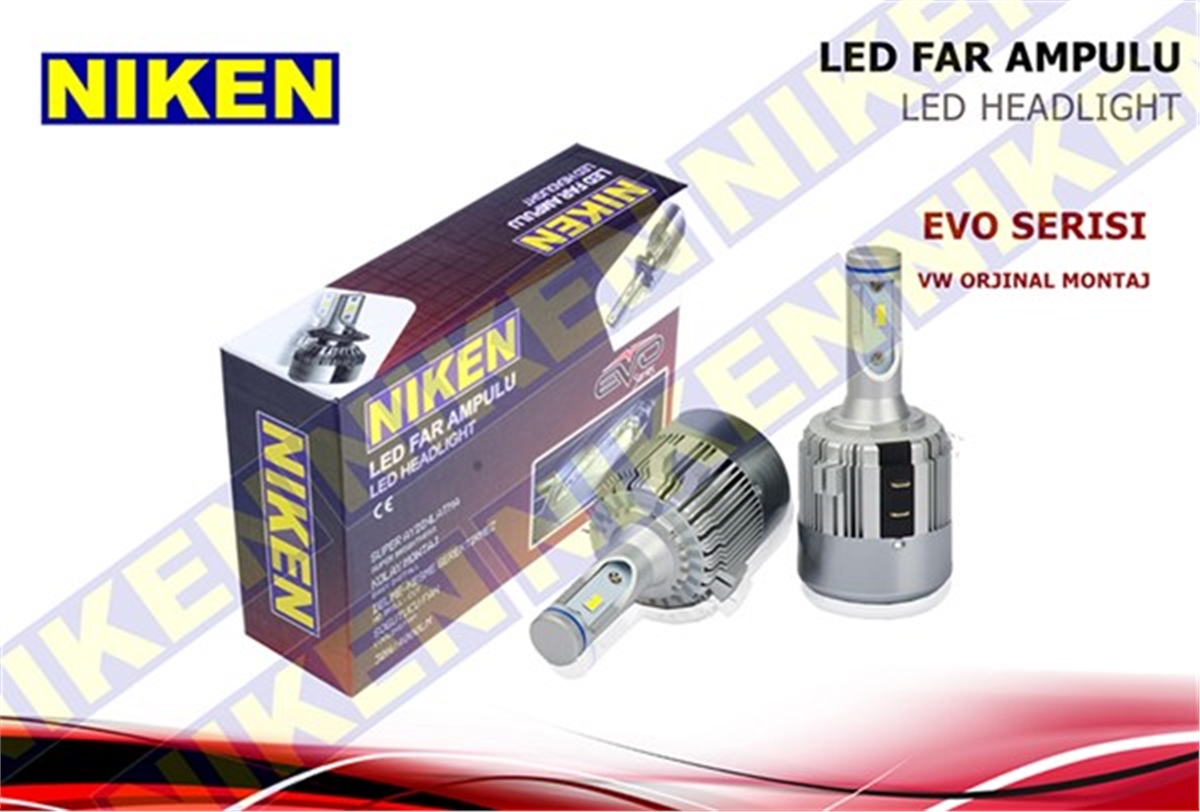 POLOAMPÜL 12V H7 LED XENON SET VW GOLF IV-POLO ORJ.MONTAJ EVO SERİSİ NIKEN 0120020403NIKENNIKEN 0120020403
