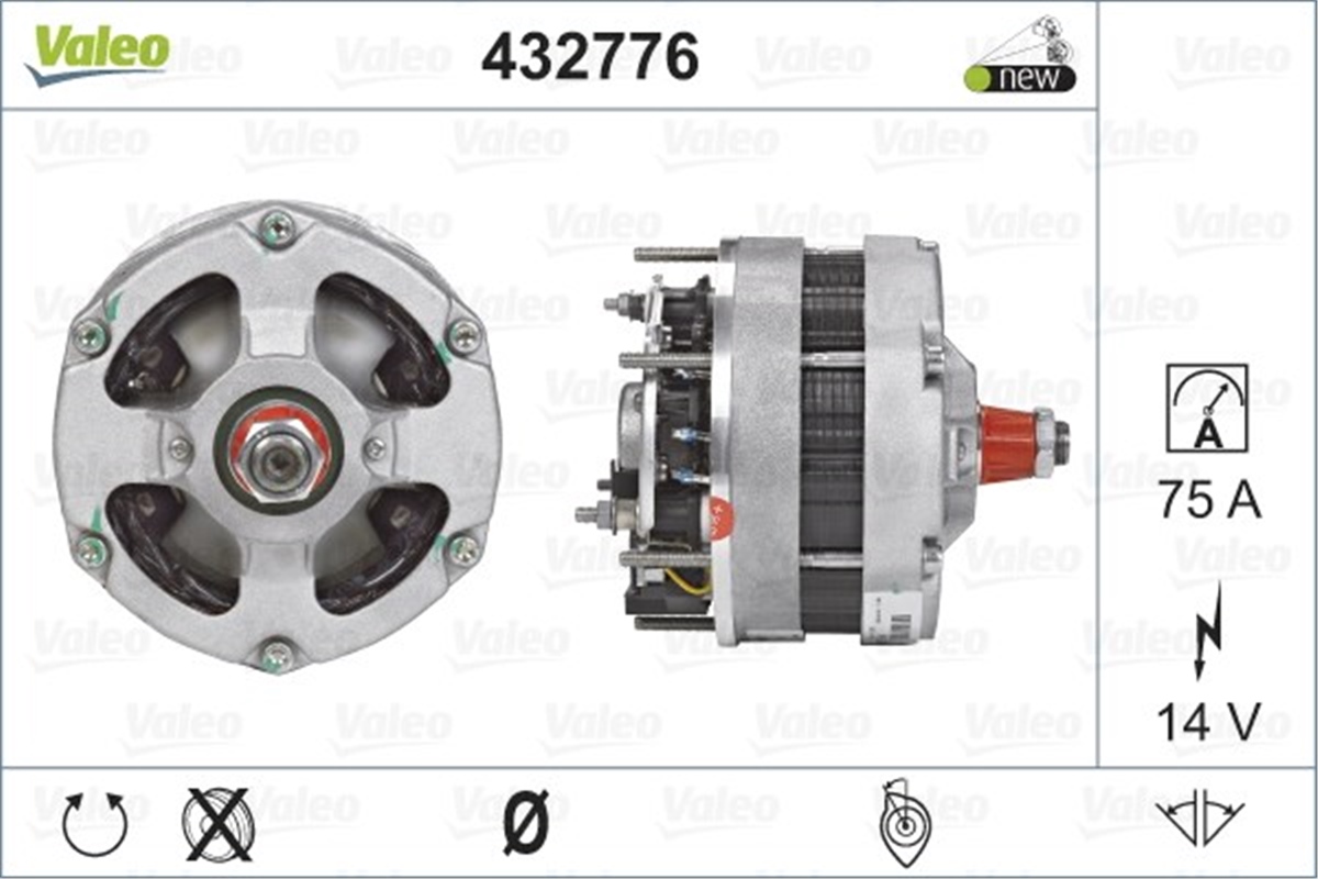 PORSCHEALTERNATÖR A14N11 PORSCHE VALEO 432776VALEOVALEO 432776