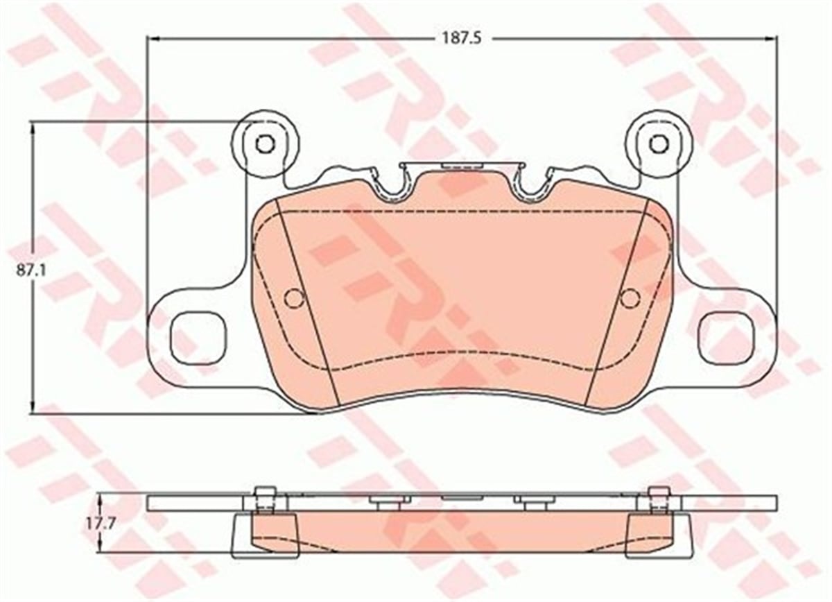 PORSCHEARKA BALATA PORSCHE 911 13 TRW GDB2104TRWTRW GDB2104