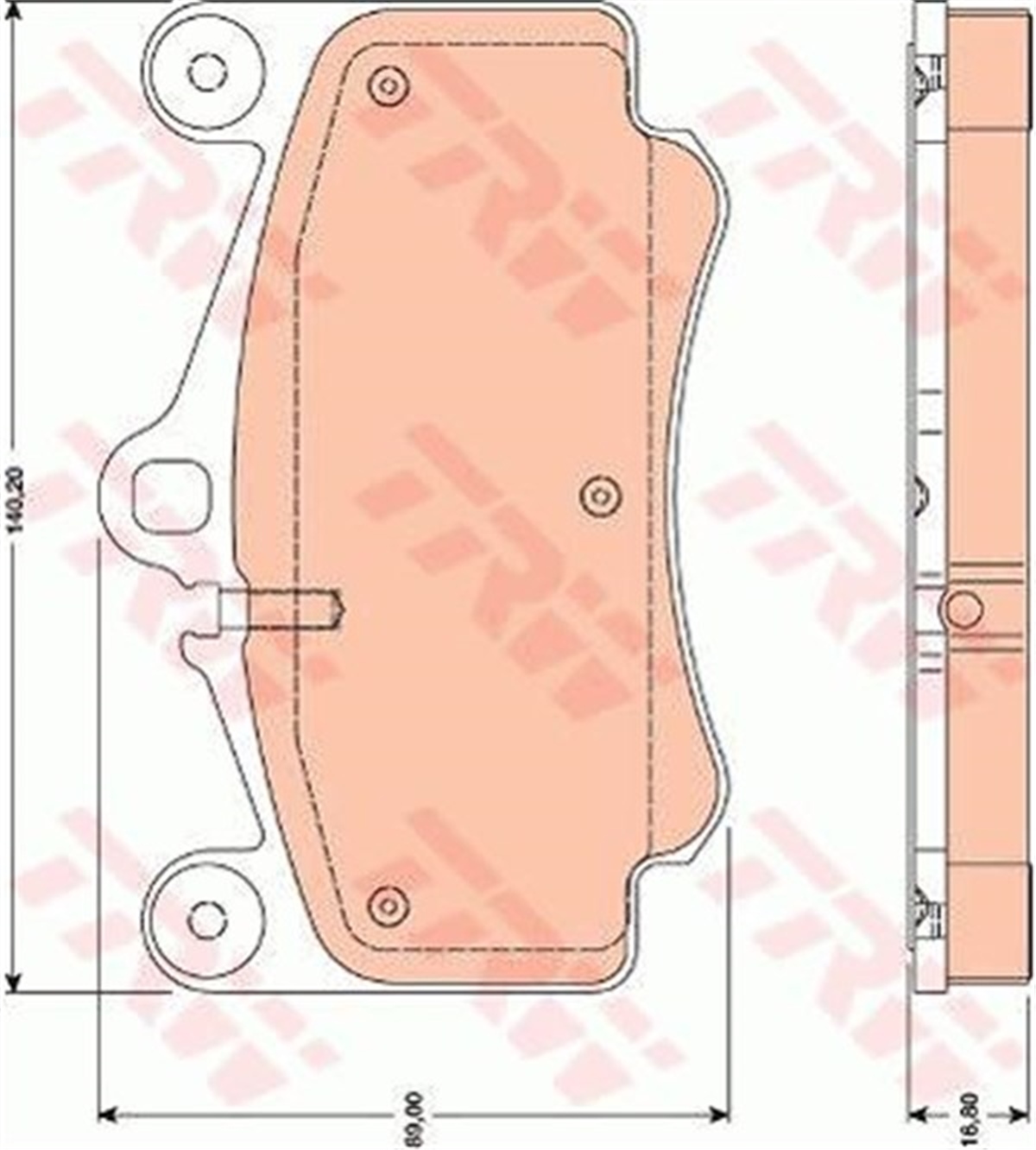 PORSCHEÖN BALATA PORSCHE 911 03-05 TRW GDB1778TRWTRW GDB1778