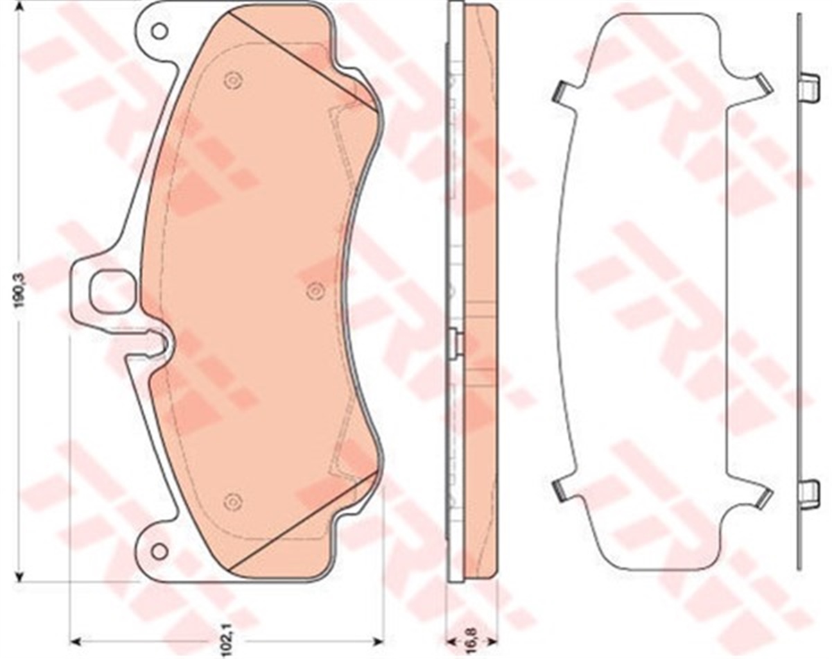 PORSCHEÖN BALATA PORSCHE 911 06-12 TRW GDB1817TRWTRW GDB1817