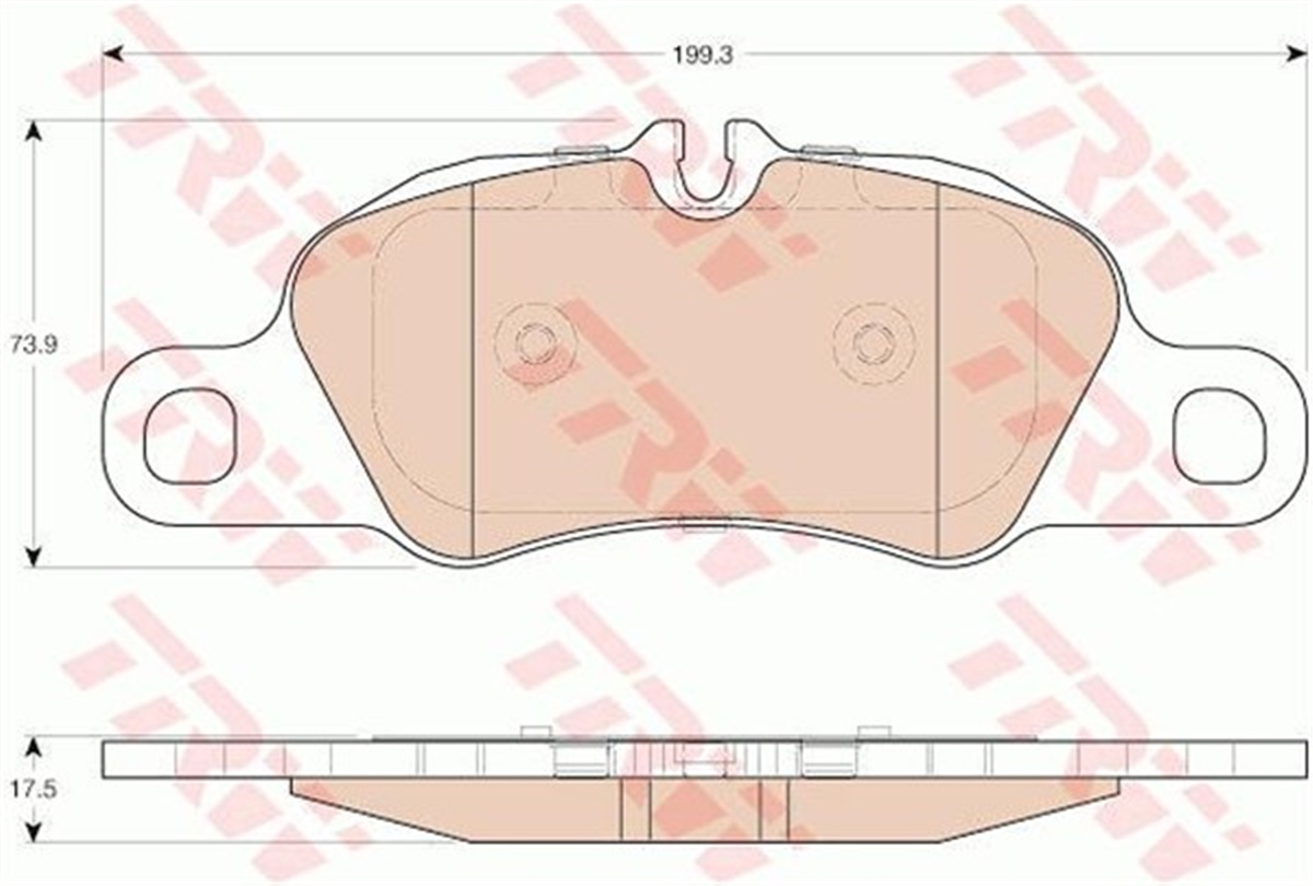 PORSCHEÖN BALATA PORSCHE 911 08-11 BOXSTER 12 CAYMAN 13 TRW GDB1990TRWTRW GDB1990