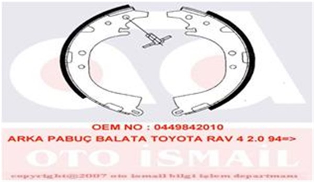 RAV 4ARKA PABUÇ BALATA RAV 4 I II 2.0 1.8 VVT-I 2.0 VVT-I 97 00 05 TERİOS 1.3 GS8449 GS8649 228X41 VALEO 562774VALEOVALEO 562774