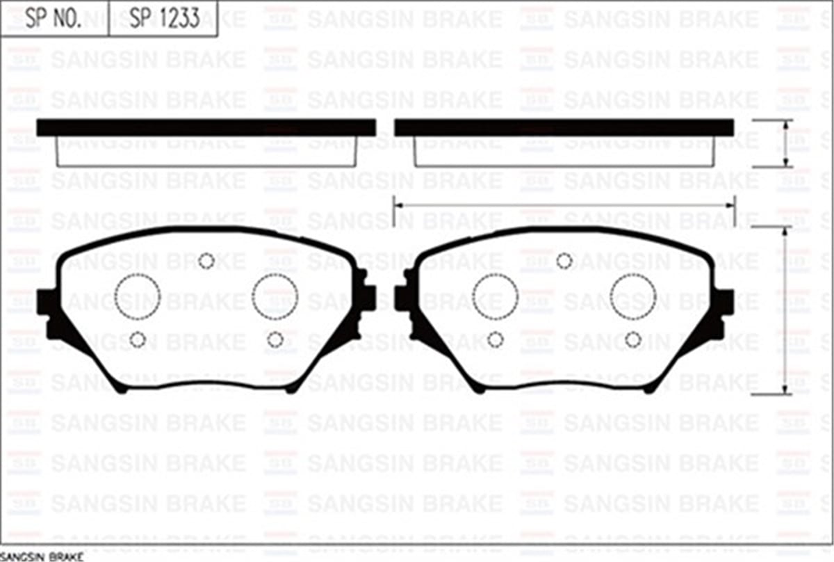 RAV 4ÖN BALATA RAV 4 II 1.8 VVTI-2.0VVTI-2.0 D-4D 4WD 00 GDB3251 SANGSIN SP1233SANGSINSANGSIN SP1233