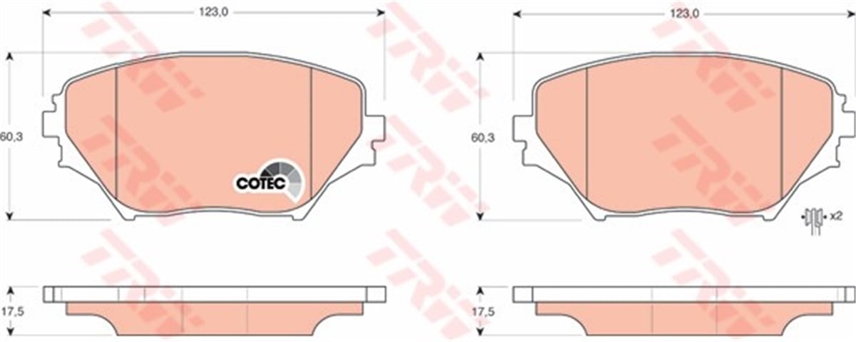 RAV 4ÖN BALATA RAV 4 II 1.8 VVTI-2.0VVTI-2.0 D-4D 4WD 00 11.05 TRW GDB3251TRWTRW GDB3251