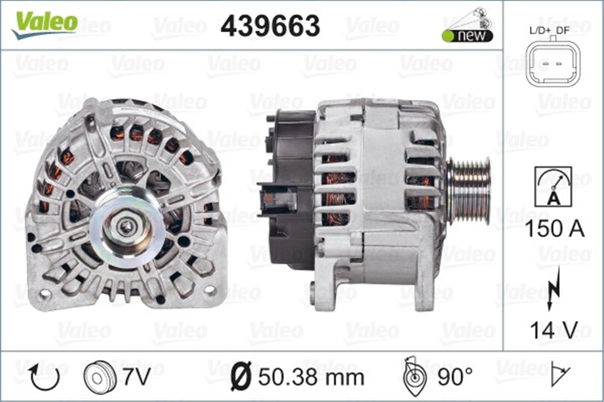 RENAULTALTERNATÖR RENAULT VALEO 439663VALEOVALEO 439663