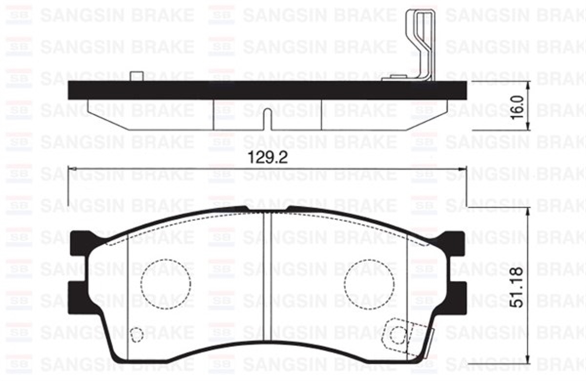 RIOÖN BALATA KIA RIO 1.3-1.5 02 CLARUS 1.8İ 16V-2.0İ 16V 96 GDB3285-GDB3245 SANGSIN SP1113SANGSINSANGSIN SP1113