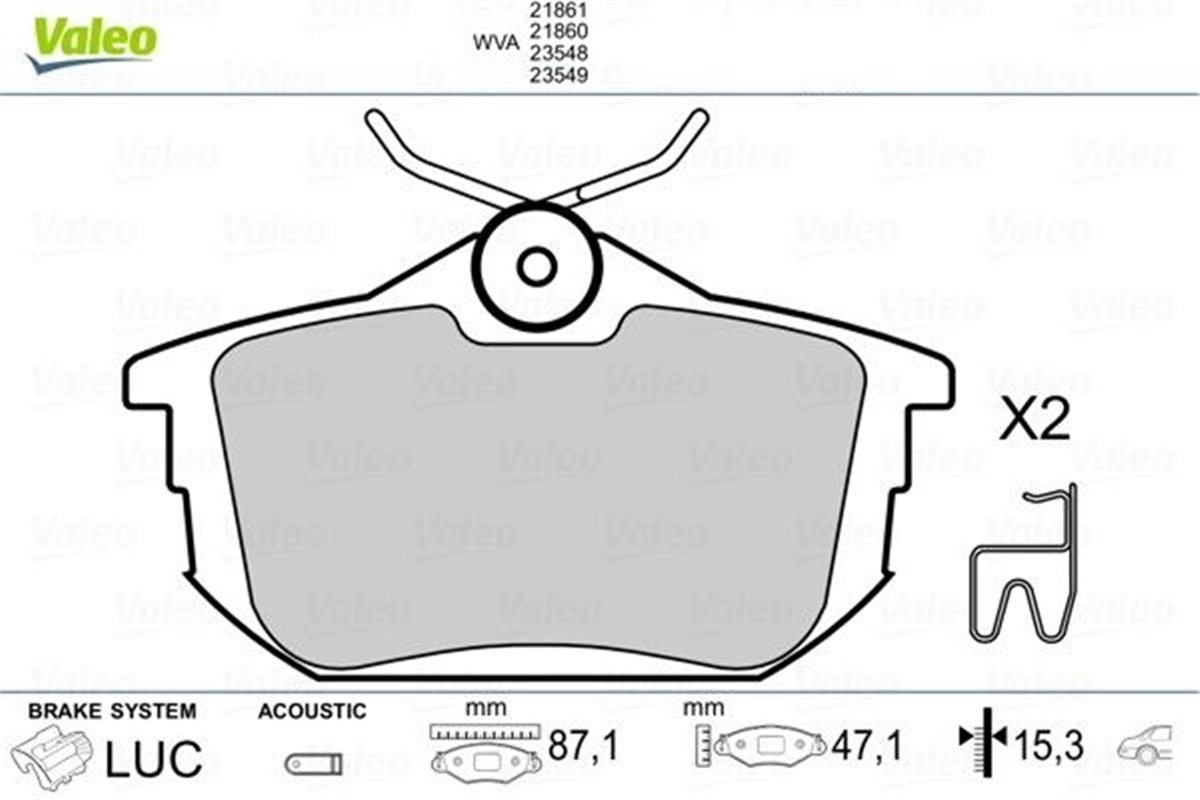 S40ARKA BALATA CARISMA COLT 1.3-1.5 VOLVO S40 1.6-1.8-2.0-2.0T V40 95-04 VALEO 670319VALEOVALEO 670319