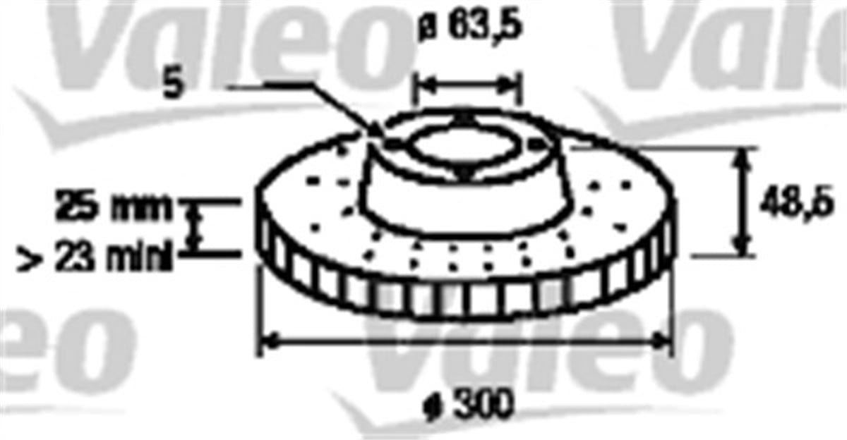 S40ÖN FREN AYNASI ADET FOCUS 04 07 11 CMAX 04 07 11 KUGA VOLVO C30-S40 C70 V50 04 300X5DL VALEO 186863VALEOVALEO 186863