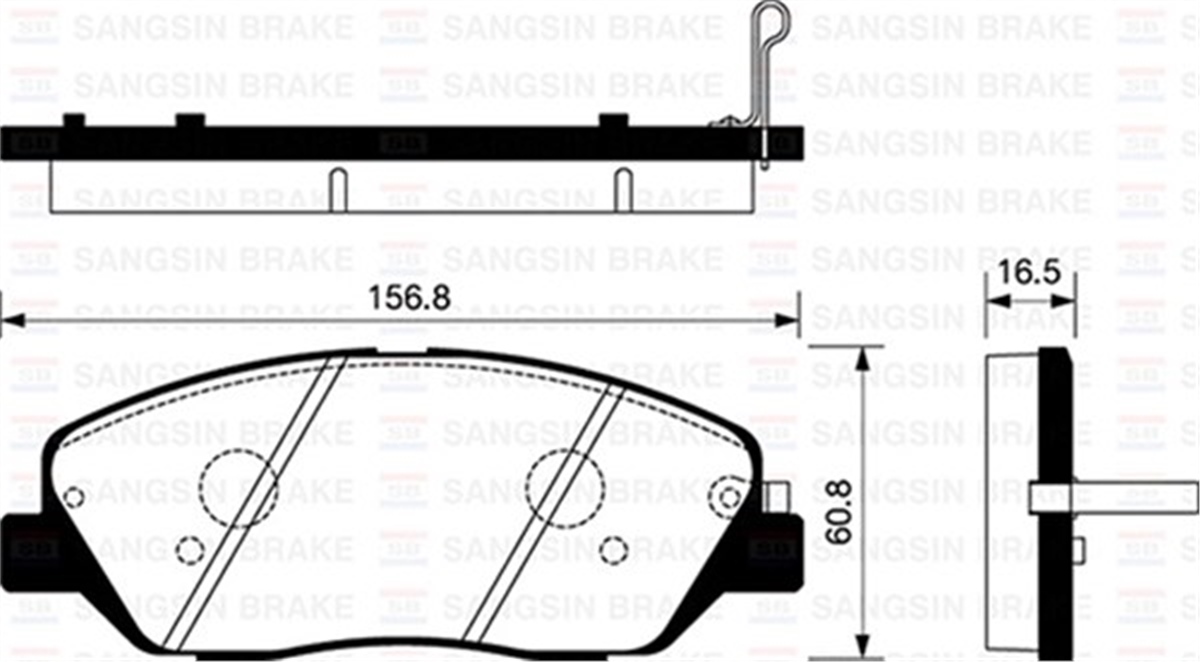 SANTA FEÖN BALATA SANTAFE 2.2CRDİ-2.2CRDİ 4X4-2.2 CRDİ GLS-2.2CRDİ GLS 4X4 GDB3418-GDB3483 SANGSIN SP1246SANGSINSANGSIN SP1246