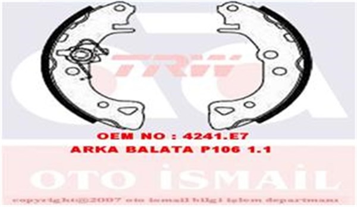SAXOARKA PABUÇ BALATA PEUGEOT 106 1.0 1.1 1.4İ 96 SAXO 1.0 1.1 1.4VTS 1.5D 1.6VTS 96-6.03 164X32 TRW GS8271TRWTRW GS8271