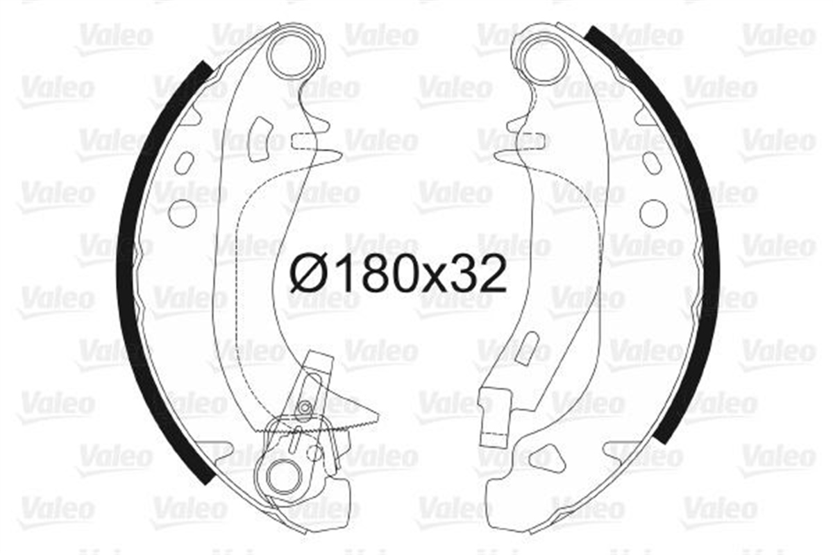 SAXOARKA PABUÇ BALATA PEUGEOT 106 I-II 1.0 1.1 1.3 1.4 1.5D 1.6 91-96 P205 87-94 P309 86-93 SAXO 96-03 VALEO 562453VALEOVALEO 562453