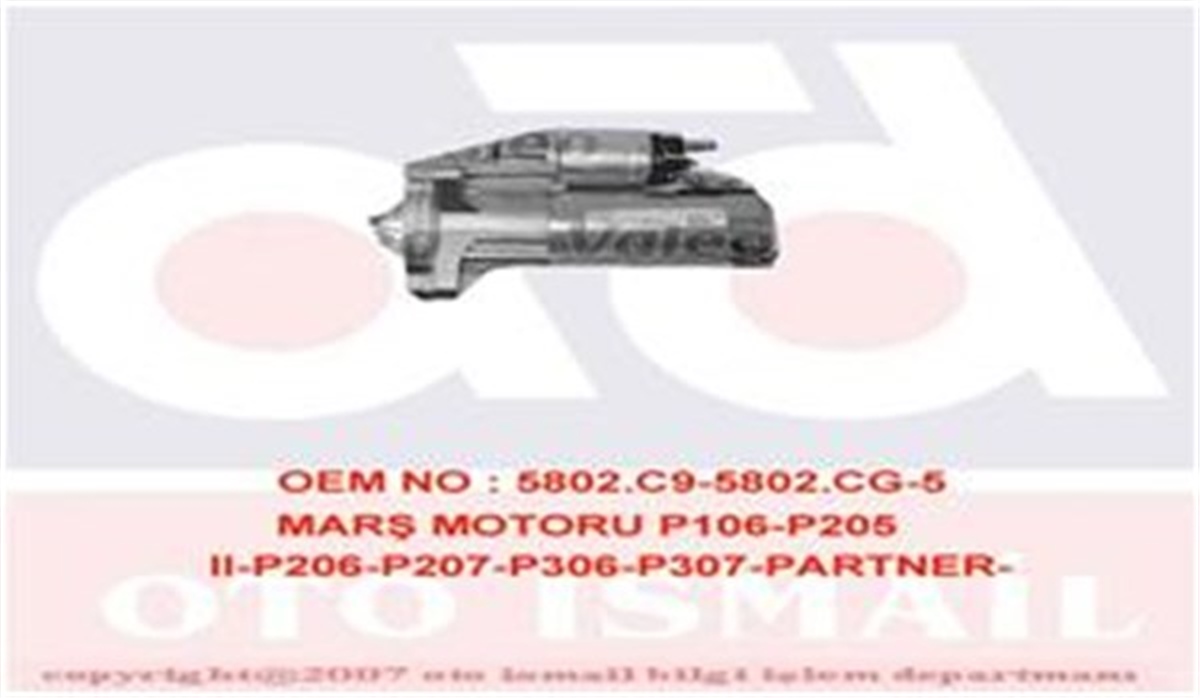 SAXOMARŞ MOTORU PEUGEOT 106-P205 II-P206-P207-P306-P307-PARTNER-BERLINGO-C2-C3-C4-NEMO-SAXO-XSARA VALEO 442623VALEOVALEO 442623