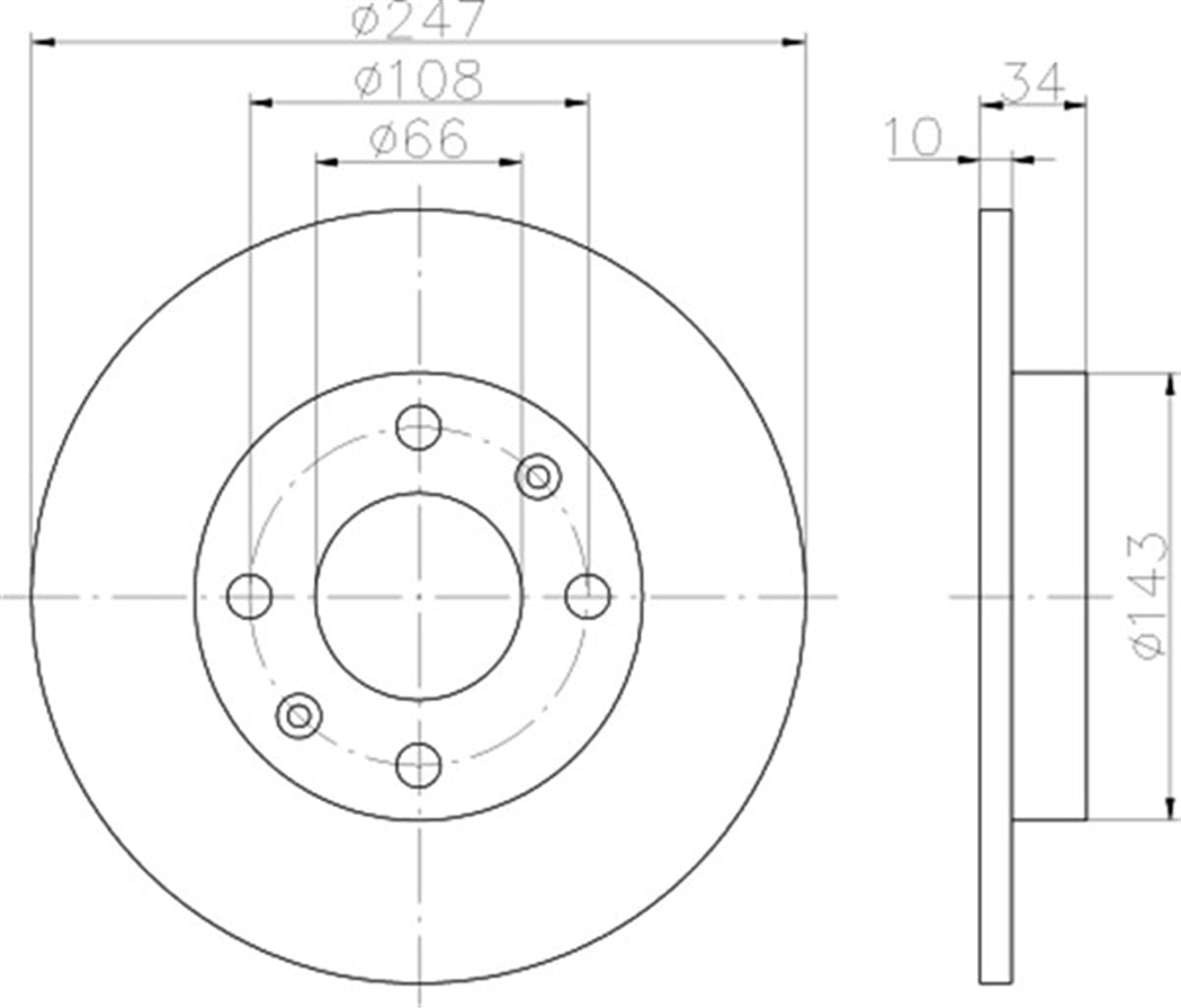 SAXOÖN FREN AYNASI PEUGEOT 106 91-05 306 93-01 206 98-00 SAXO 96-04 C15 84-00 ZX 91-97 247.7X9.9X4DL MARELLI 360704006000MARELLIMARELLI 360704006000