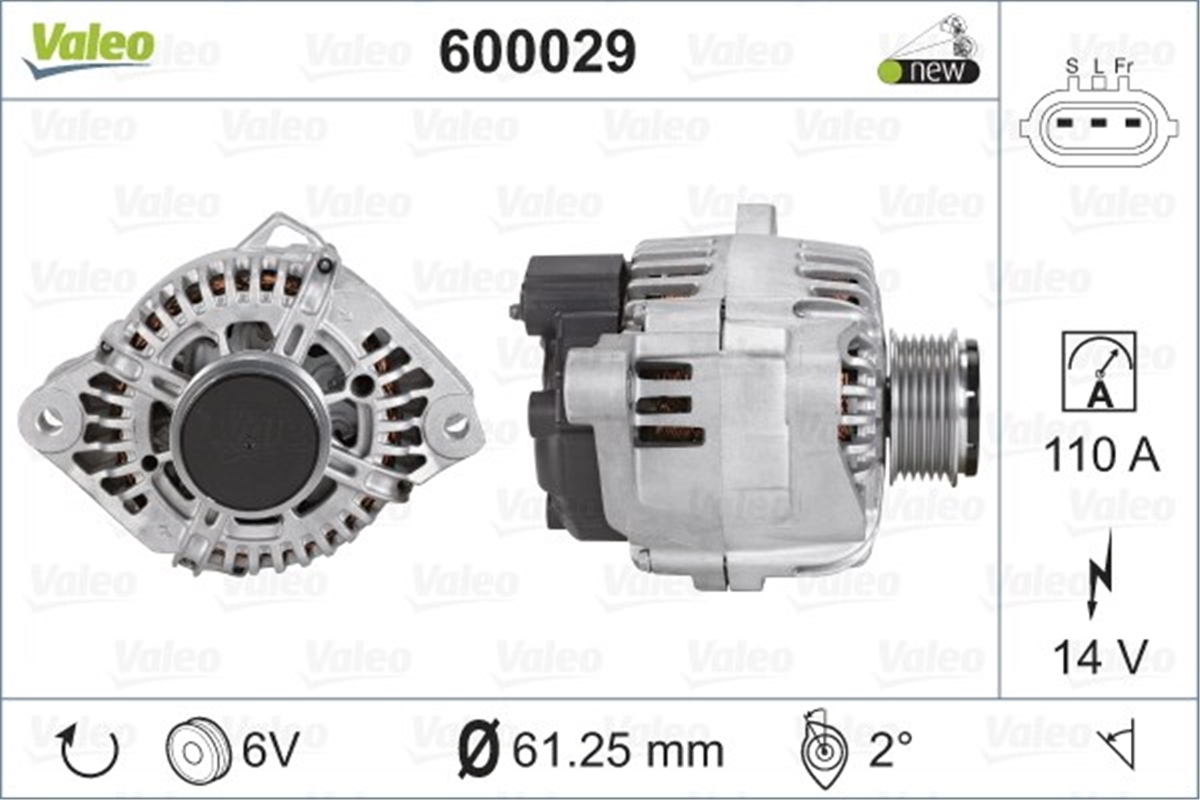 SONATAALTERNATÖR HYUNDAI SONATA V VALEO 600029VALEOVALEO 600029
