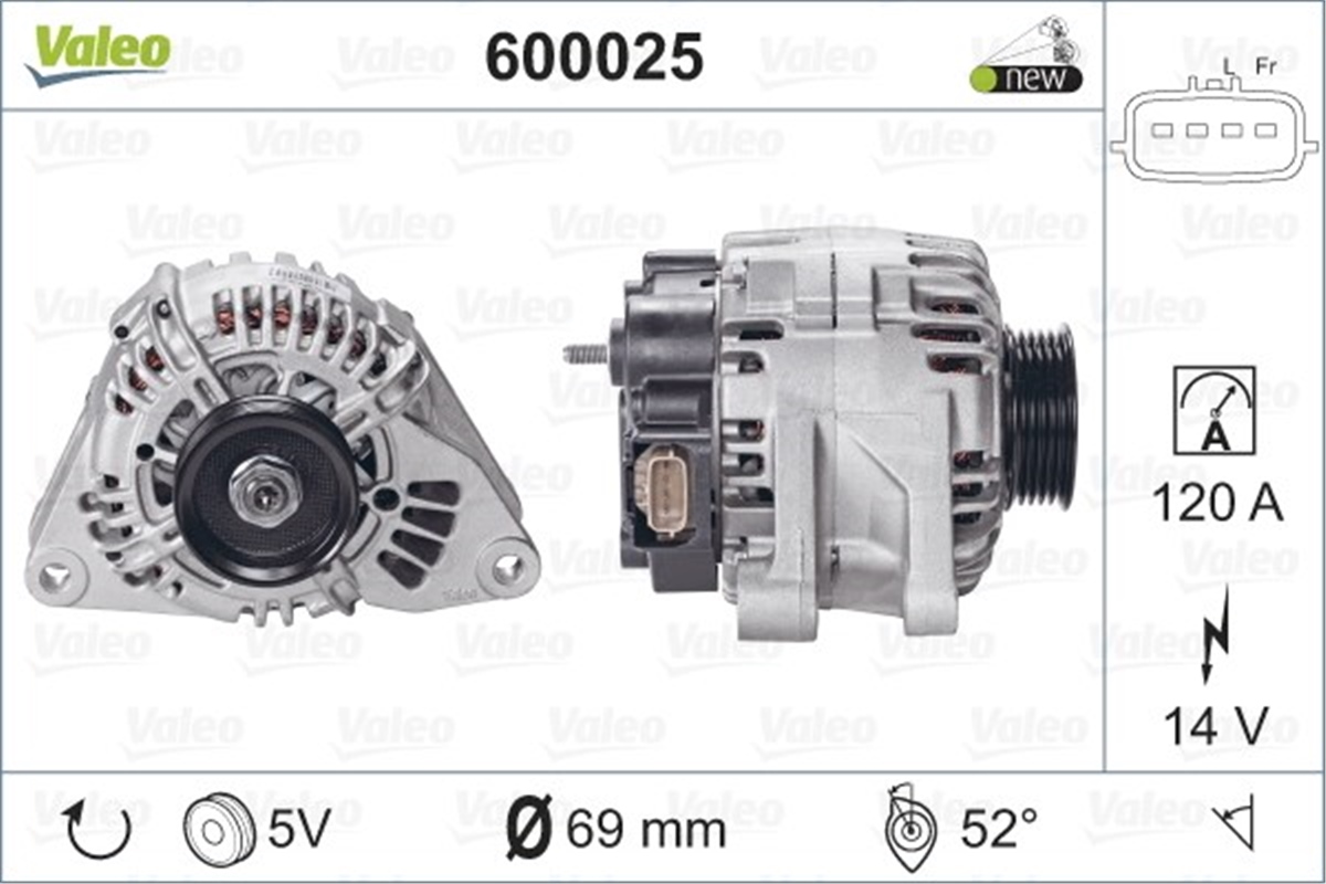 SORENTOALTERNATÖR KIA SORENTO VALEO 600025VALEOVALEO 600025