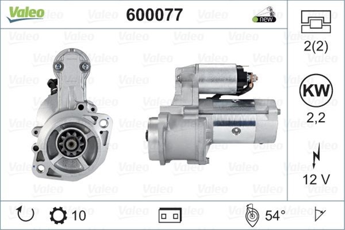 SORENTOMARŞ MOTORU 12V 10 DİŞ H1 2.5CRDI-SORENTO 2.5CRDI-CARNIVAL 2.5CRDI VALEO 600077VALEOVALEO 600077