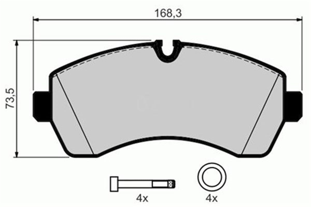 SPRINTERÖN BALATA CRAFTER ÇİFT TEKER BALON TEKER 2.5 TDI 04-06 5.000KG SPRINTER 3 5 06.06 GDB1696 MARELLI 323700016600MARELLIMARELLI 323700016600