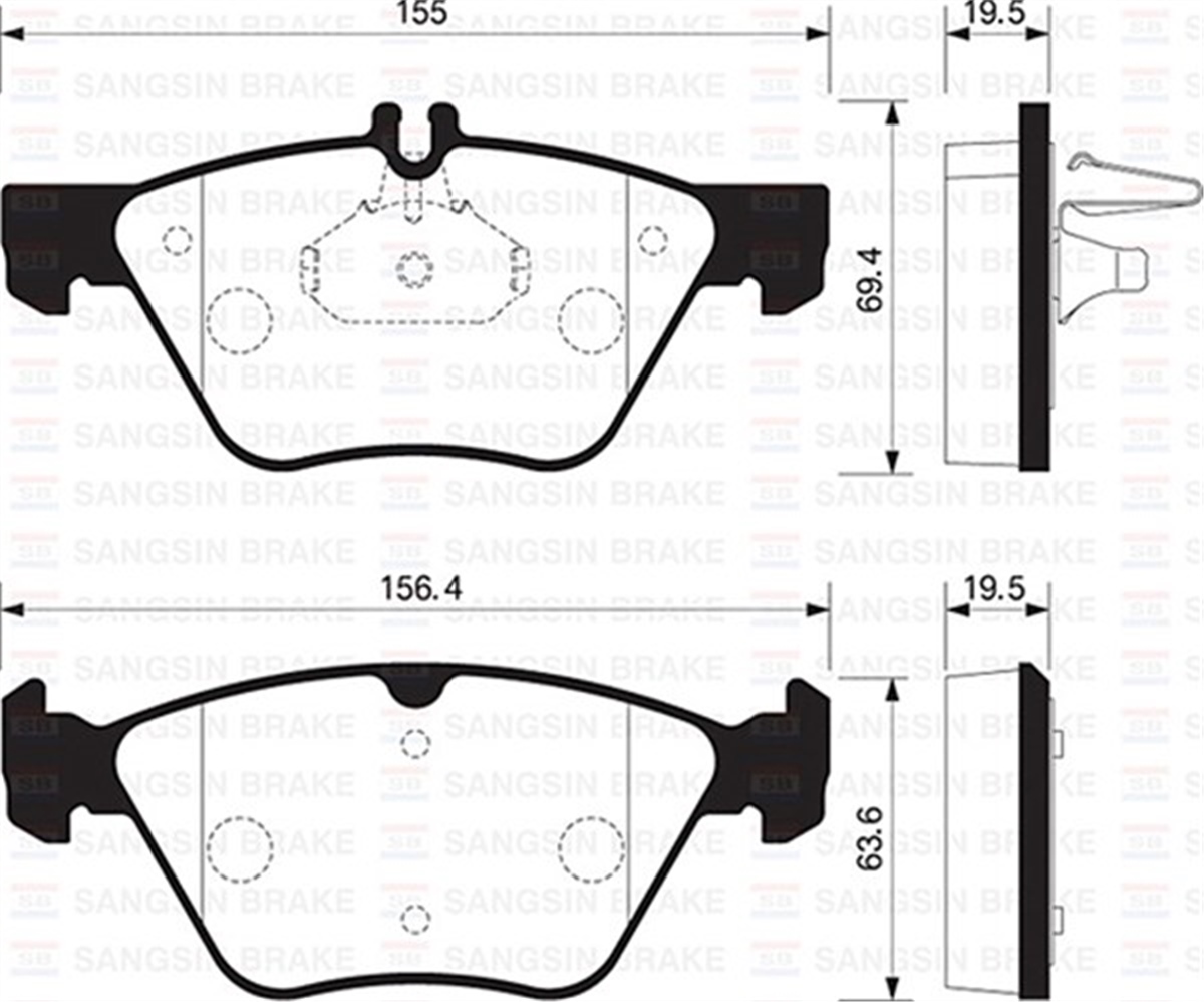 SSANGYONGÖN BALATA DİSK SSANGYONG CHAIRMAN 97 SANGSIN SP1088SANGSINSANGSIN SP1088